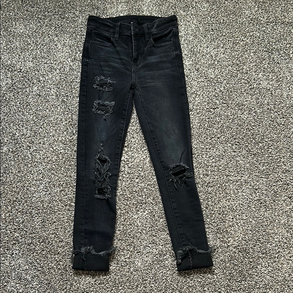 American Eagle Black Skinny Jeans Size 0 Regular